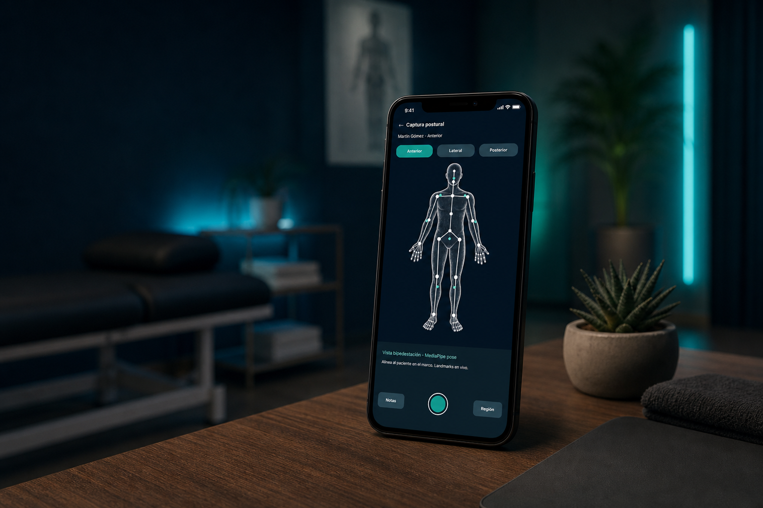 Captura postural en Sesimetria: landmarks en vivo sobre el teléfono